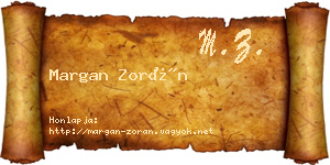 Margan Zorán névjegykártya